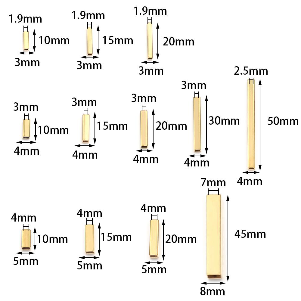 5/10 Stück Edelstahl-Röhrchenperlen, gerade, lange, lose Abstandshalterperlen für die Schmuckherstellung, DIY-Halsketten-Armband-Zubehör