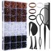 28-Color Gentle Hair Bands: Non-damaging, Disposable Rubber Bands for Braids and Hairstyles
