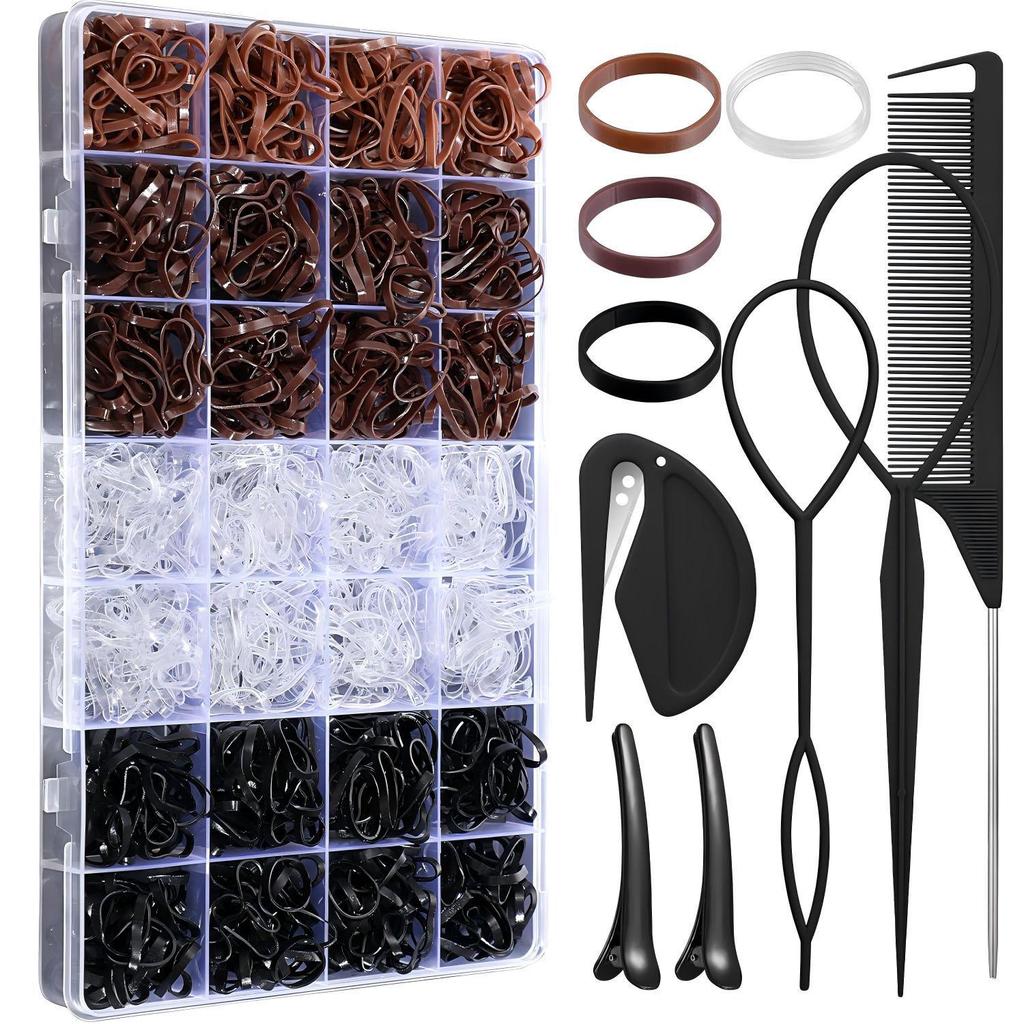 28-Color Gentle Hair Bands: Non-damaging, Disposable Rubber Bands for Braids and Hairstyles