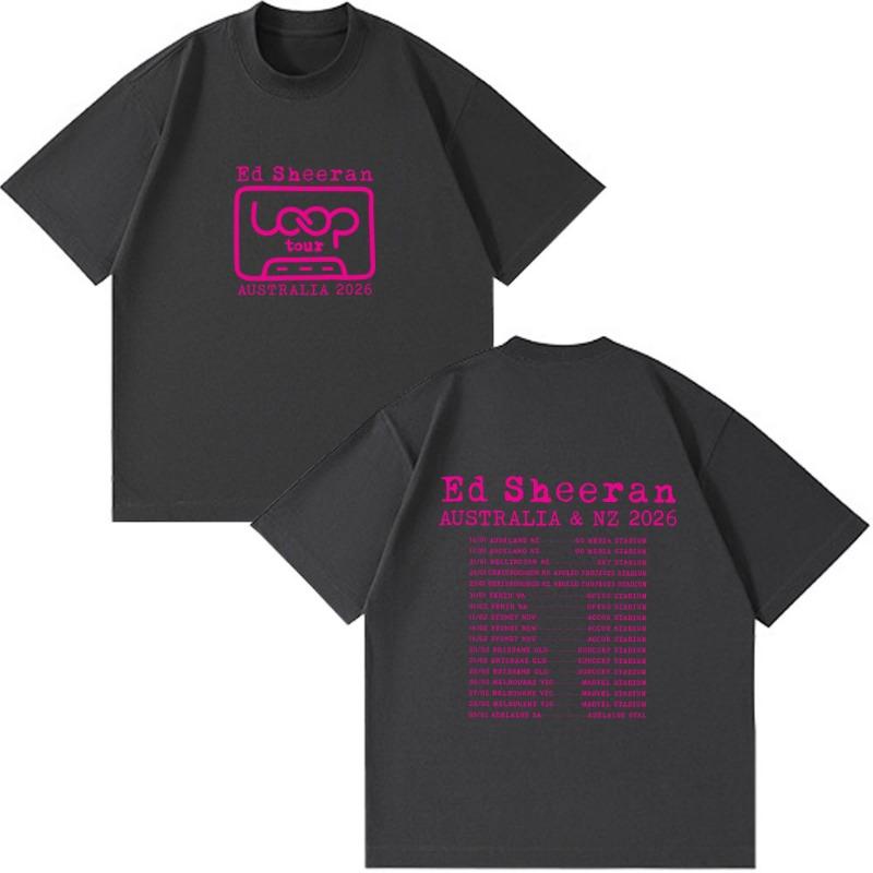 Ed Sheeran Loop Tour Australia and New Zealand 2026 Tour Merch Summer T Shirt Fans Gifts Men Women Fashion Cotton Style Clothing