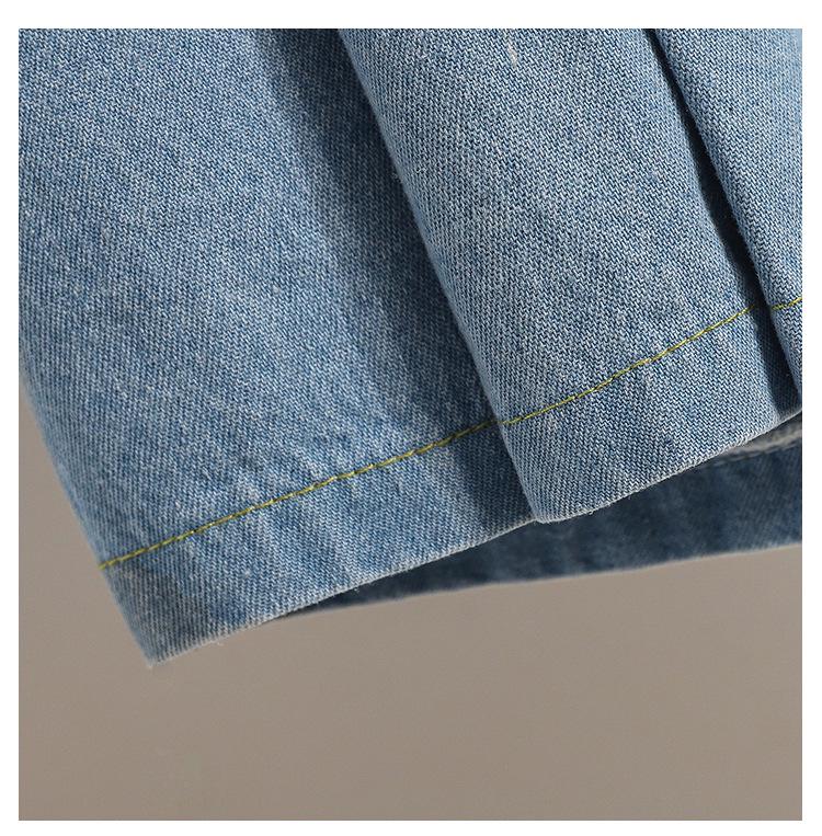 Plus Size Women's High Waist Denim A-Line Shorts - 200 lbs Summer Loose Fit Hot Pants