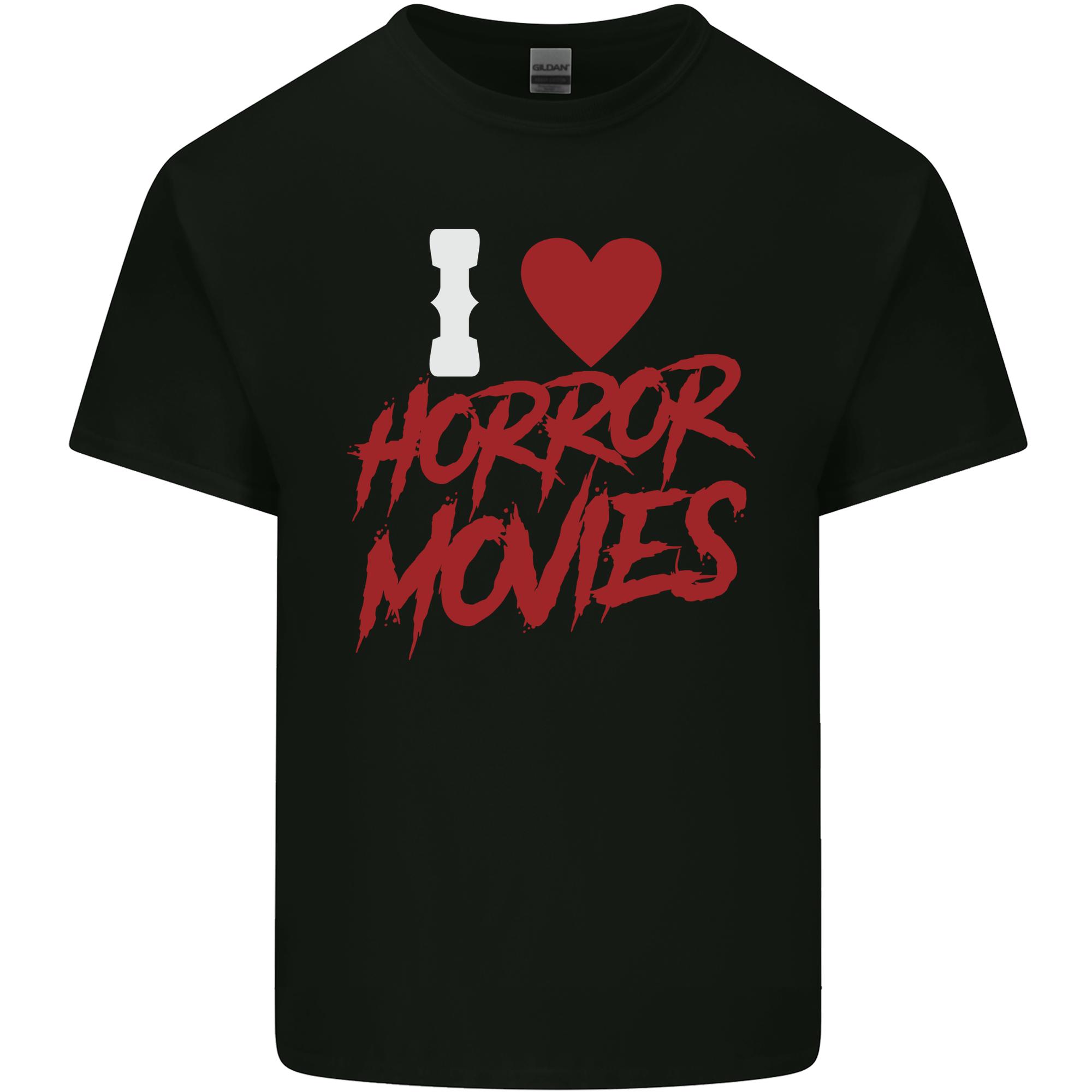 I Love Horror Movies Unisexs Light Cotton TShirt S