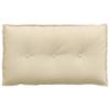Back Cushion Cream 80 x 19 x 50 cm Fabric
