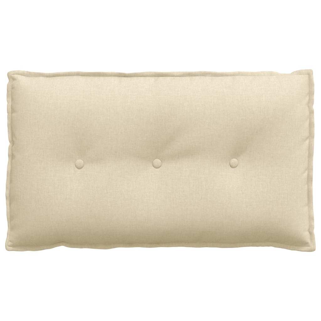 Back Cushion Cream 80 x 19 x 50 cm Fabric