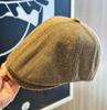 New Retro Autumn and Winter Maillard Bailey Hat for Women Travel Versatile Painter Hat Showing Face Small Newsboy Hat