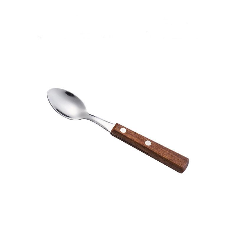 

Jaswehome Нержавеющая сталь зубчатый нож для стейка вилка ложка деревянный набор столовых приборов многоцелевые инструменты для западной кухни