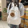 Schoolbag Japanese Ins New Fresh, Sweet and Cute Polka Dot Backpack for Junior High School Students, Lightweight and Versatile Backpack