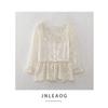 Jnleaog Spring New Arrival Women's Clothing Fashion Style Stylish Fashion Lace Decoration Knitting Tops