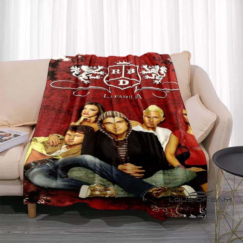 Customizable Mexican Pop Band RBD Printed Blanket Picnic Blanket Warm Soft and Comfortable Blanket Home Travel Birthday Gift