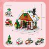 Christmas Theme Building Blocks Diy City Friends Tree House Bricks Toys For Children Xmas Gifts