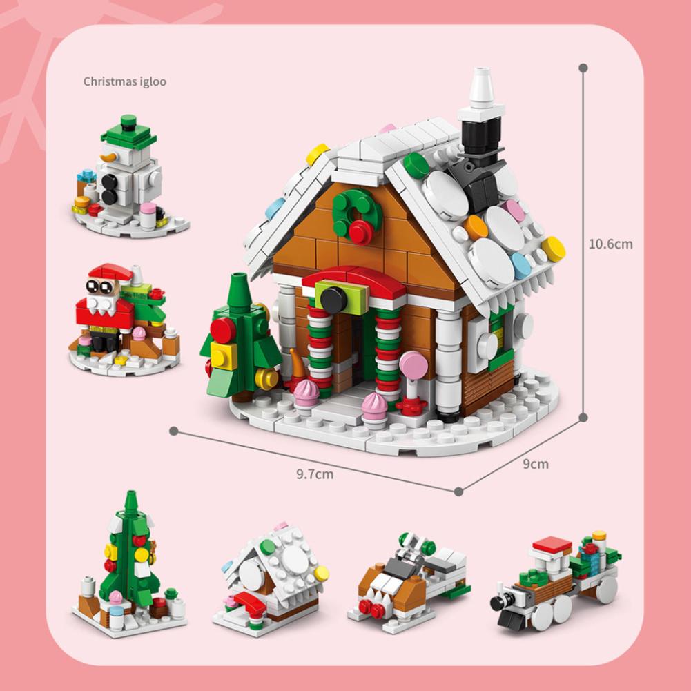 Christmas Theme Building Blocks Diy City Friends Tree House Bricks Toys For Children Xmas Gifts