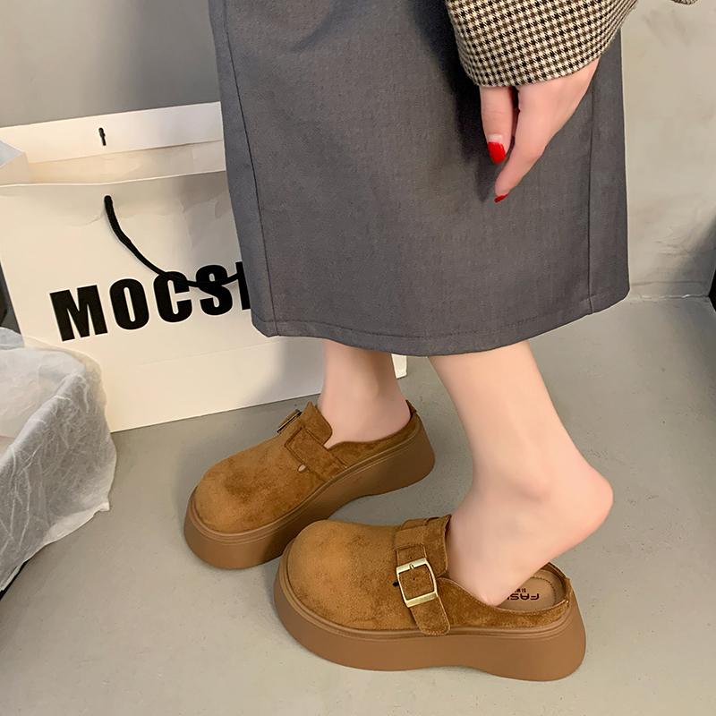 Fashion 2025 NEW Retro Thick Bottom Platform Women's Fashionable Simple and High-quality Casual Shoes Summer Rubber Sole