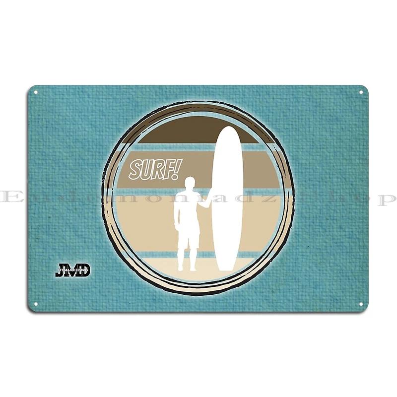 Its surfing Time Hawaii Vintage Ride The Wave Surfboard Ride Metal Wall Mural Plaques Customized Pub Decoration Tin Sign Poster