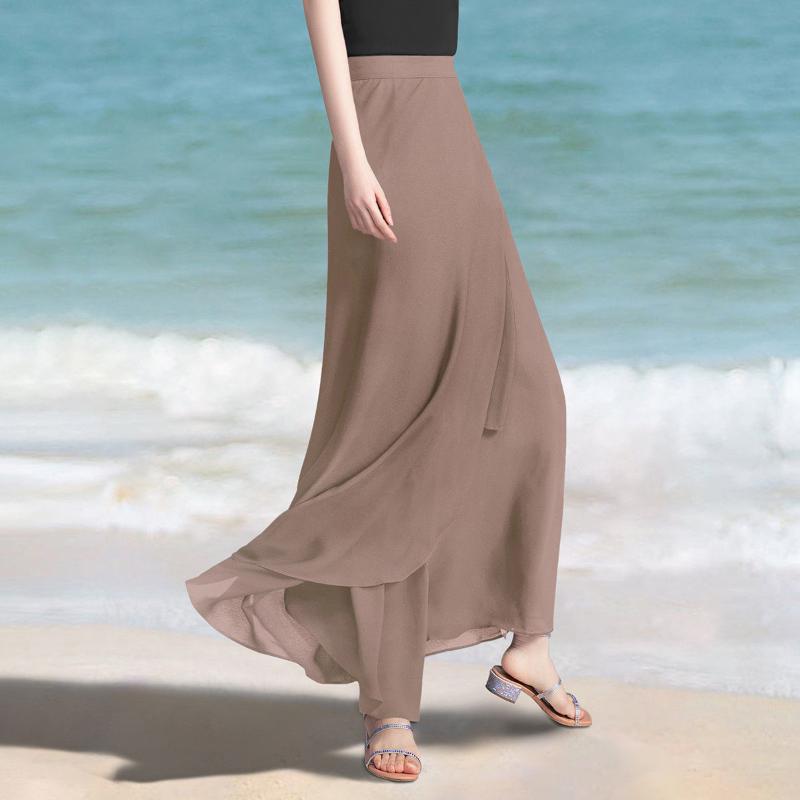 Dlouhá síťovaná sukně s vysokým pasem Tylová sukně Ženy Jaro Léto Dámská Elastická Dámská Plisovaná A-liniová sukně Dámská Midi sukně