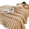 Plush Nap Blanket 200x150cm Bed Sheet Cover Blanket Simple Faux Rabbit Fur Blanket  Living Room