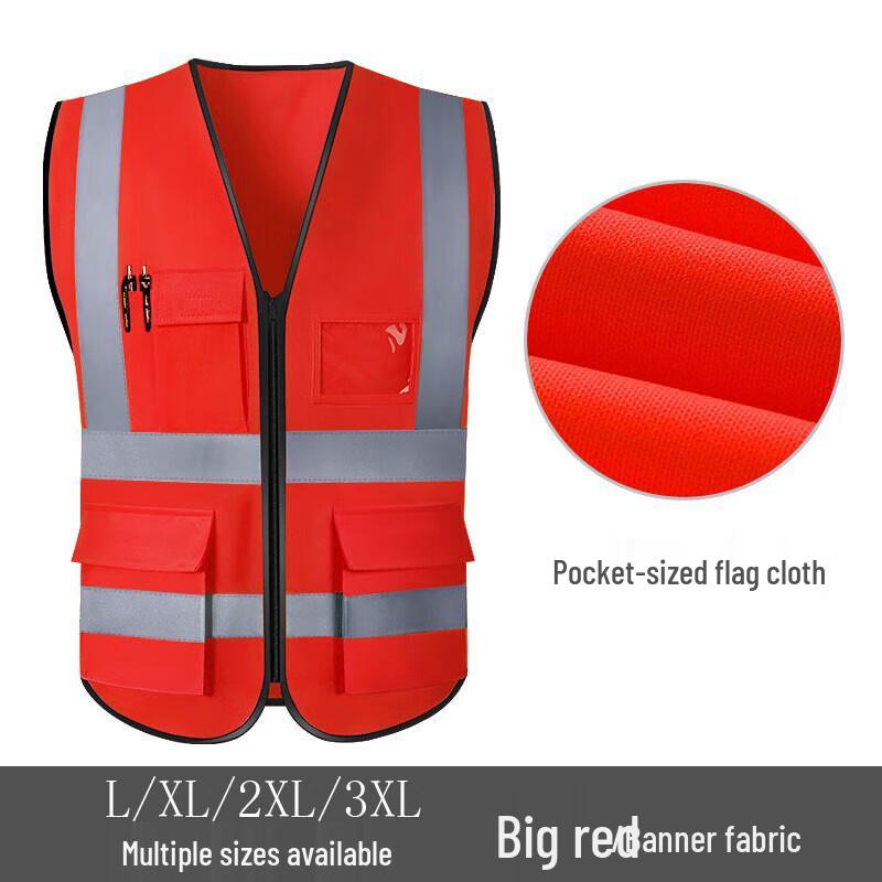 F833 Multi-Pocket Knitted Safety Reflective Vest XL
