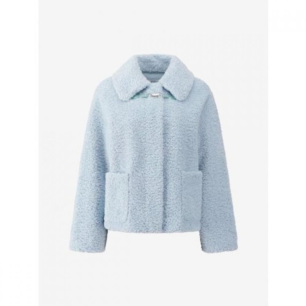 Cc Collect Fur Jacket With Metallic Toggle Decoration C254psj611