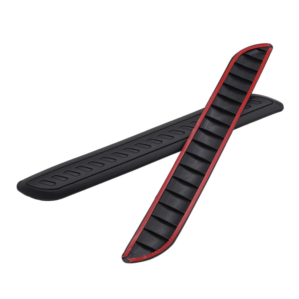 Black Anticollision Patches Bumper Guard Strips Antiscratch Bumper Protector Trim Universals for Car SUV Pickup Truck