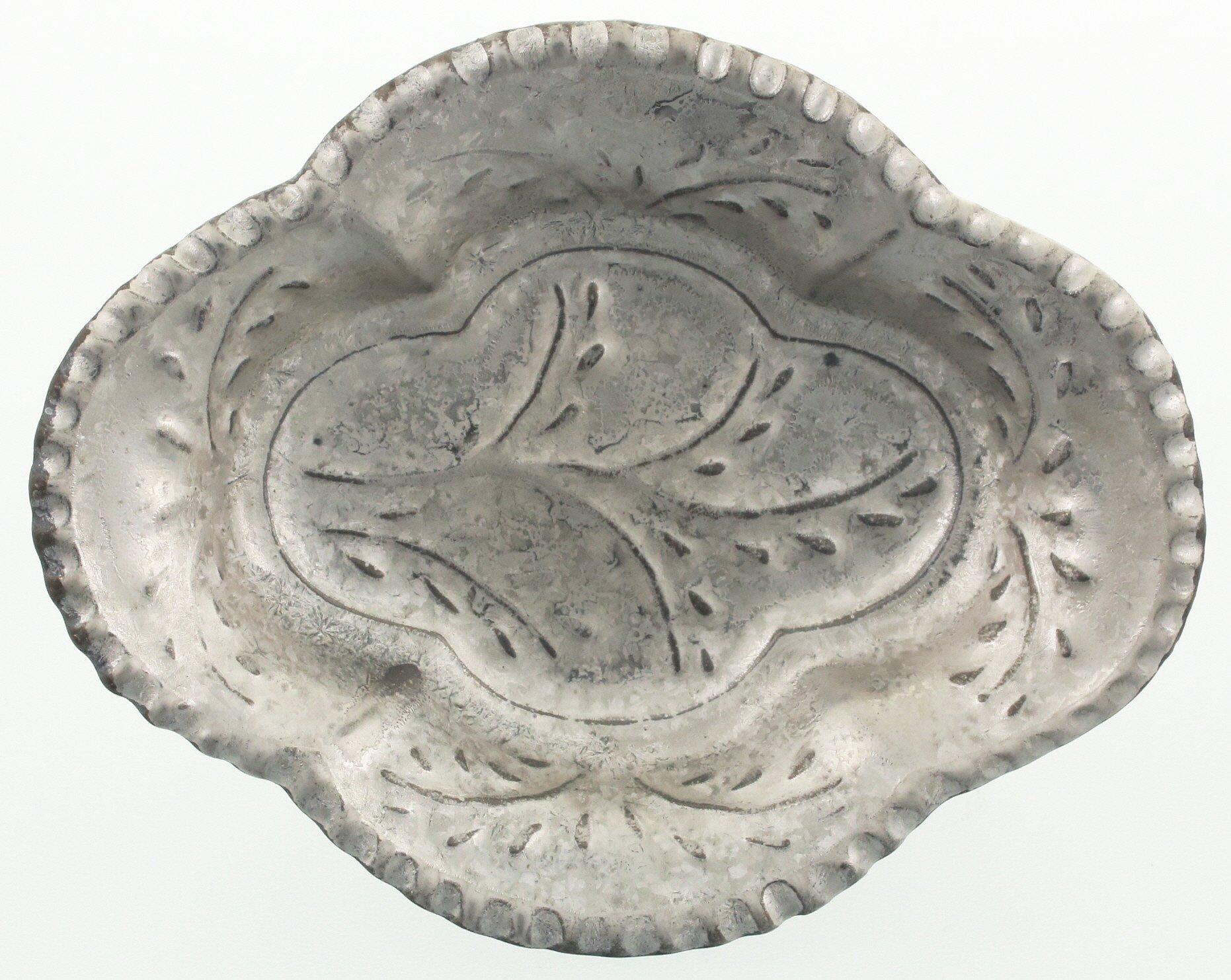 

Arita ware pottery kiln quince shaped salt plate silver lacquered 466059