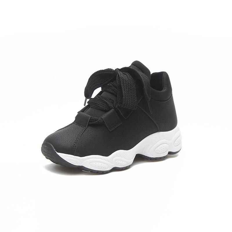 

MAITA повседневные женские кроссовки из флока с толстой подошвой на шнуровке и бантом 35 чёрный