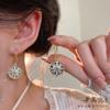 French Retro Monet Garden Drop Glazed Flower Earrings