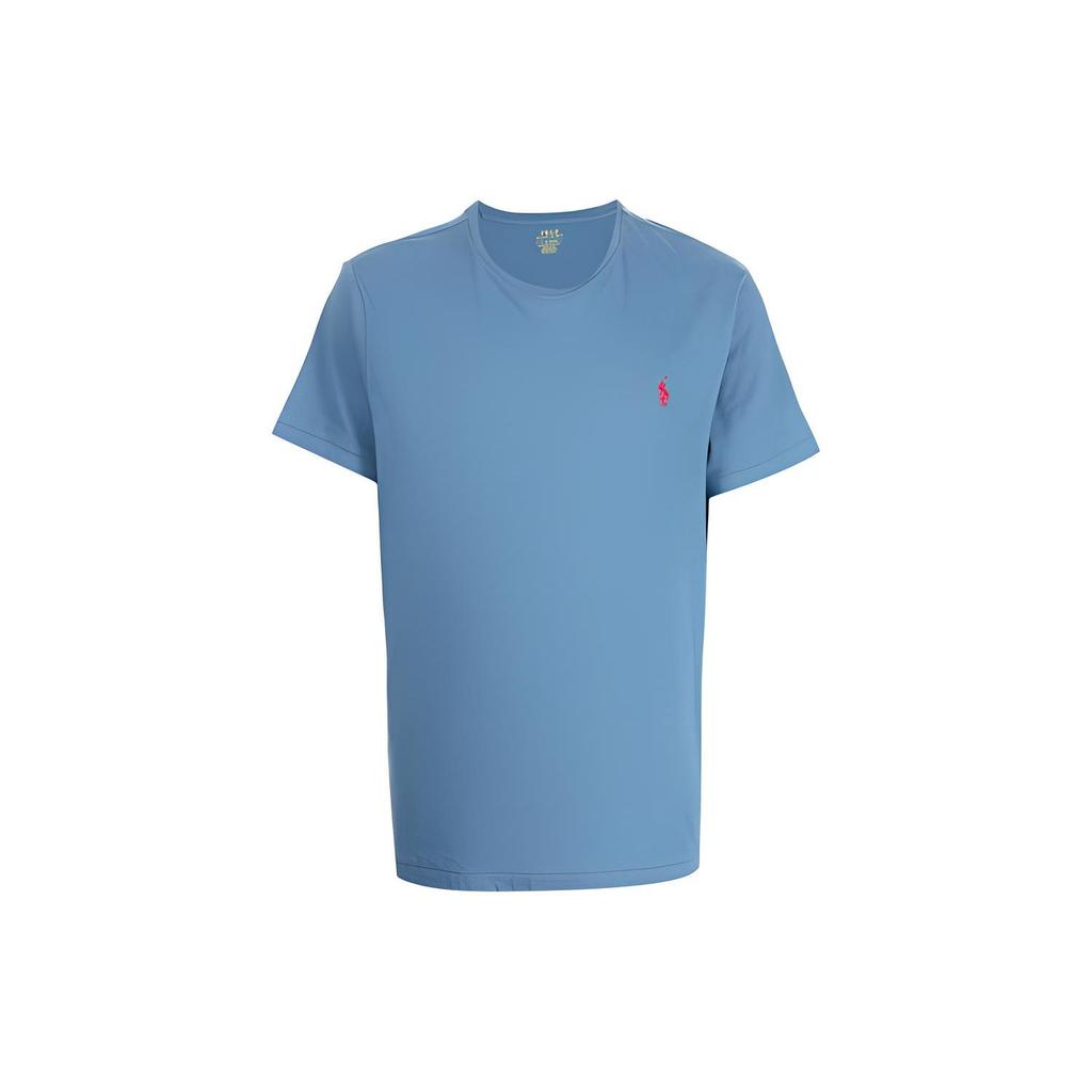 Polo Ralph Lauren Plain Knit Crew Neck Short Sleeve T-Shirt Men Tops Blue 710671438-224