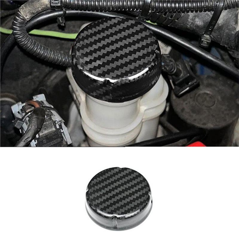 Brake Fluid Reservoir Oil Cap Cover In Real Dry Hard Carbon Fiber For Fiat 500 500C 08-24 For Abarth 595 695 2012-2024