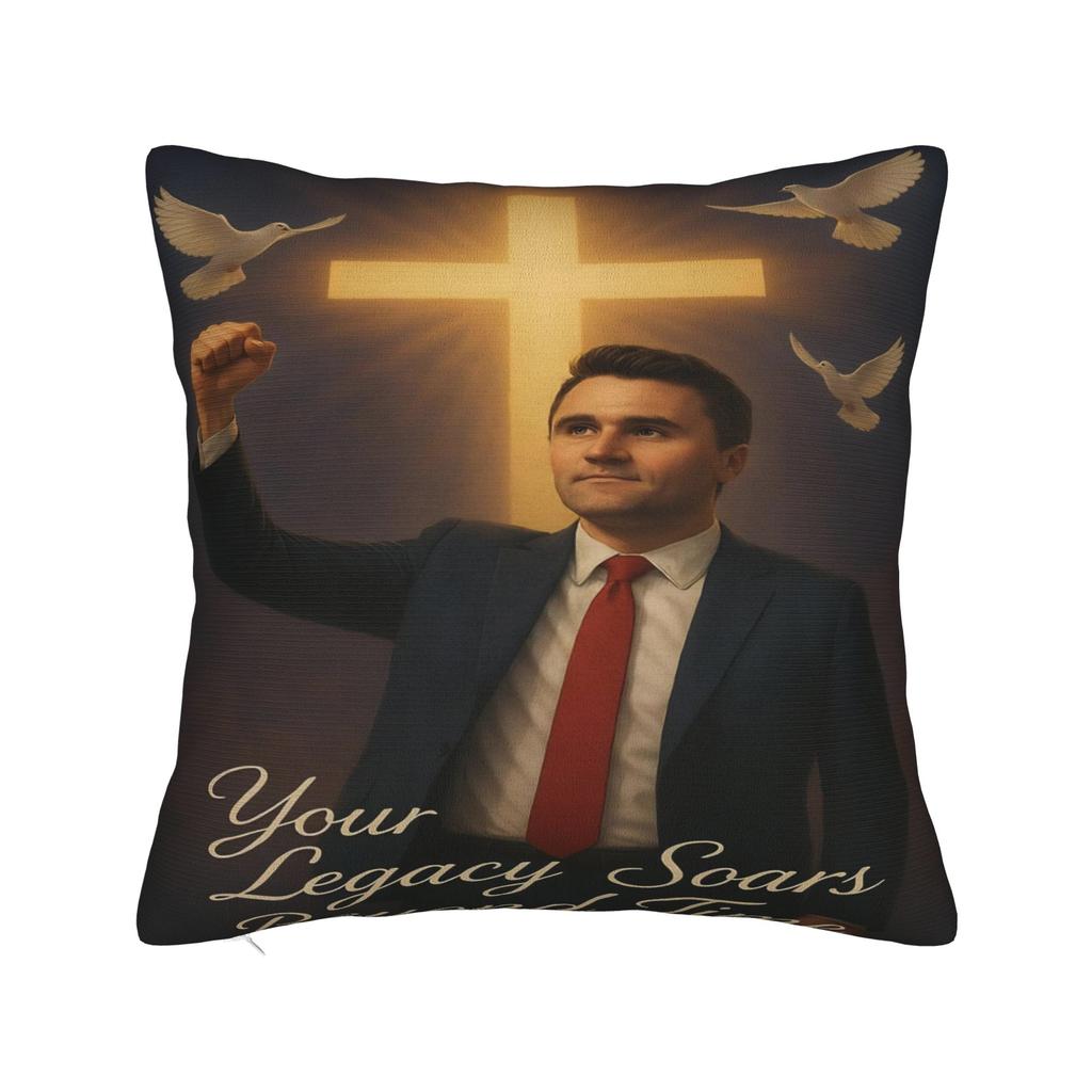 Charlie Kirk Angelic Advocate Pillowcases Morden Pillow Case For Sofa Couch Bed Living Room Soft Pillow Cover