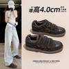 Dexun shoes women's spring new thick-soled heightening versatile breathable spring and autumn single shoes Internet celebrity casual sports shoes