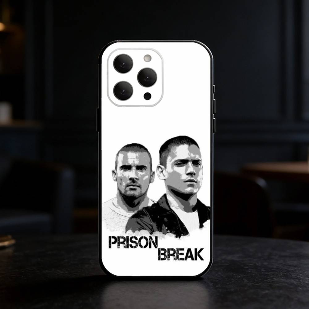P-Prison Break Phone Case Silicone black Soft For IPhone 17,16,15,14,13,12,11,SE,Plus Pro Max