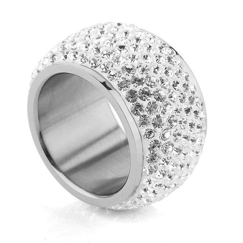 Χονδρική γυαλιστερά δαχτυλίδια δαχτυλιδιών από στρας για γυναικεία πολυτελή παράγραφο Κρυστάλλινο Δαχτυλίδι κοσμήματος σε χρυσό χρώμα