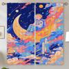 Vegetable Baby Modern Living Room Curtains 2024 Window Roller Curtains for Living Room 2 Elegant Pieces Shade Curtain Tiebacks