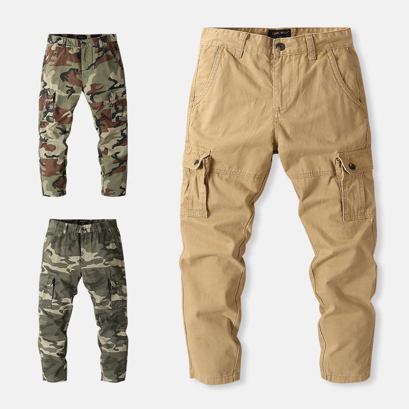

Men s Spring/Autumn Camouflage Straight Casual Pants 36