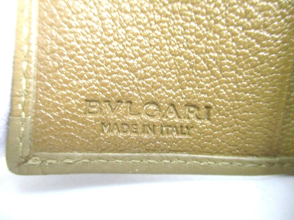 Authentic BVLGARI Brown Leather Gold H/W 6 Pics Key Chain #a671  Refurbished