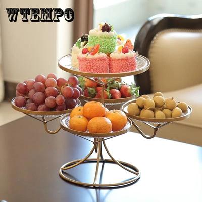 Mehrschichtige Eisen-Obstteller, Wohnzimmer, Zuhause, Obstteller, Süßigkeitenschalen, nordisches Dessert-Snack-Regal, Tischdekoration, Obstteller, Korb, Snack-Tablett