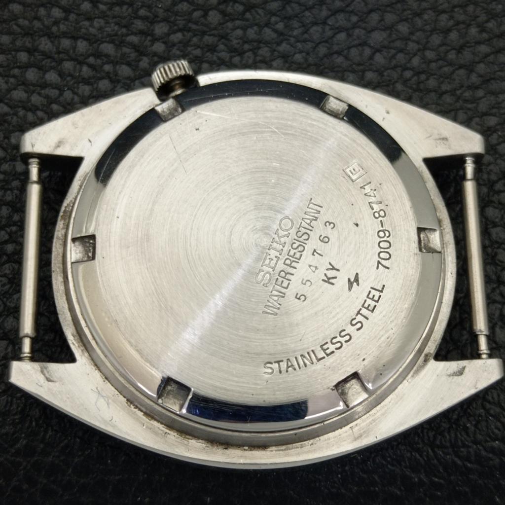 AUTOMATIC VINTAGE SEIKO 5 JAPAN 7009A MENS BLUE COLOR DIAL WATCH A702110-5