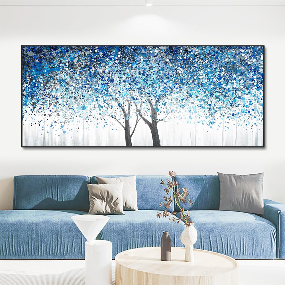 Nordic Abstract Colorful Leaves Tree Canvas Painting Still Life Poster Wall Art Pictures For Living Room Home Decor Frameless