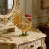 Unique Enamel Colored Rooster Decoration Metal Jewelry Box Earrings Organiser Case Perfect For Gift Giving