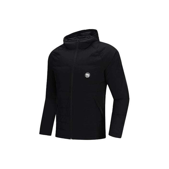 

Li Ning Sports Warm Hooded Down Jacket Winter Men Jacket Standard-Black AYMP049-2 S