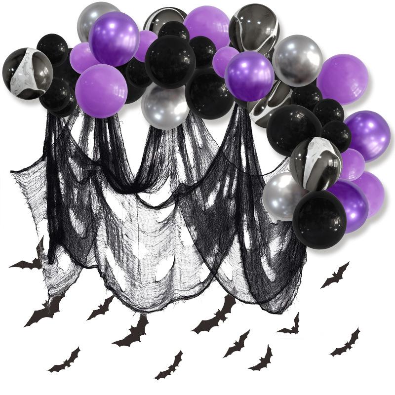 Halloween Themed Party Ghost Balloon Chain Simple Decoration Bat Decoration Set Decoration Set