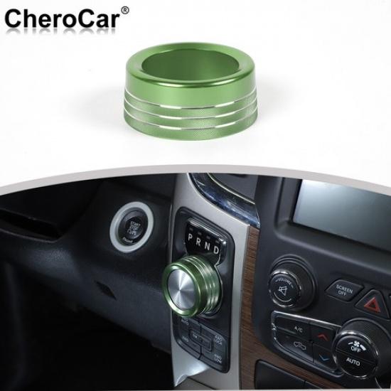 Gear Shift Switch Button Knob Cover Trim Ring For Dodge Ram 1500 2013-2017 Green
