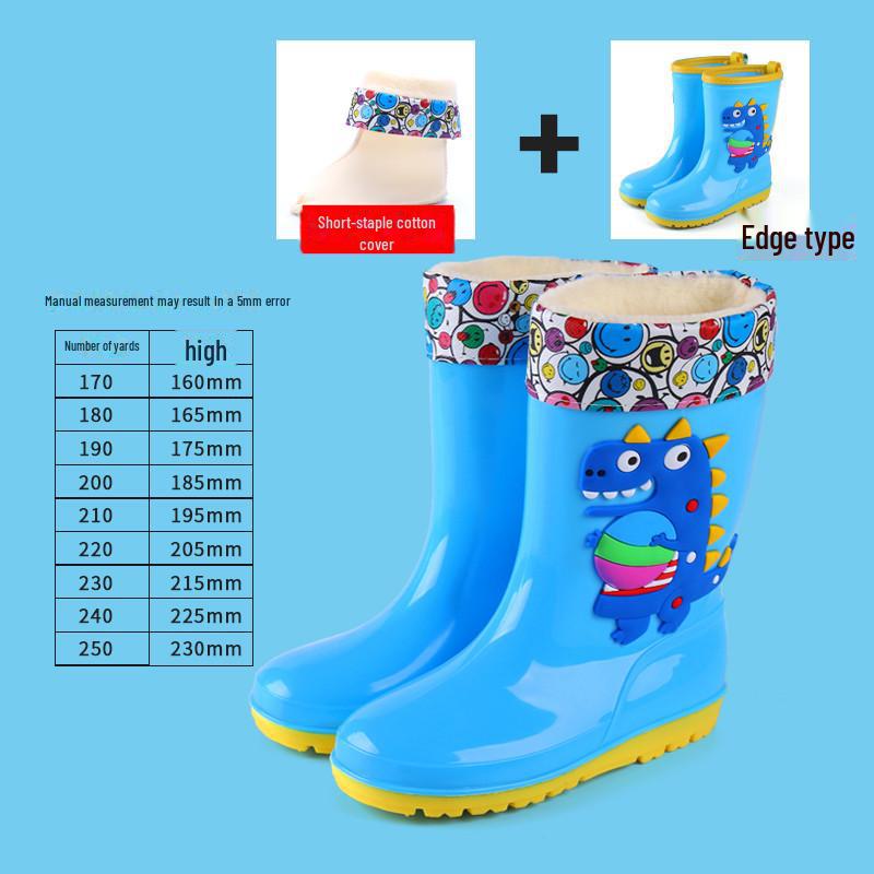 "Dinosaur Kids' Mid-Tube Rain Boots for Boys and Girls"