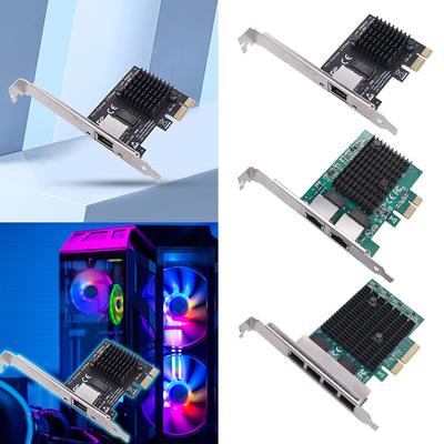 1/2/4 Port 2.5GB PCIe Network Card 2.5 Gigabit Ethernet Interface Adapter RJ45 NIC PCI-E NIC Network Card RTL8125BG Chip for PC