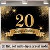 20. Geburtstag Banner, Nummer Foto Kulisse Wanddekoration für Feier