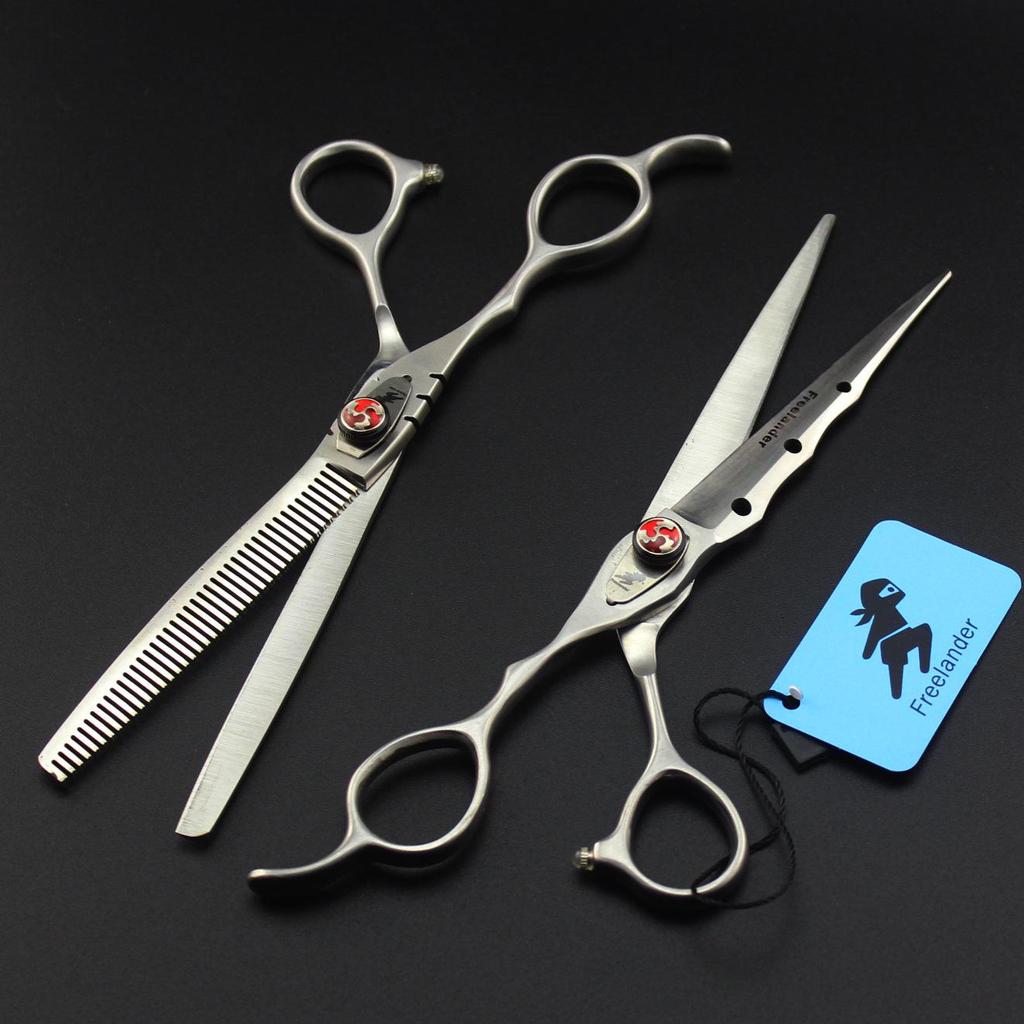 7" Matte Left-Handed Hairdressing & Thinning Scissors Set
