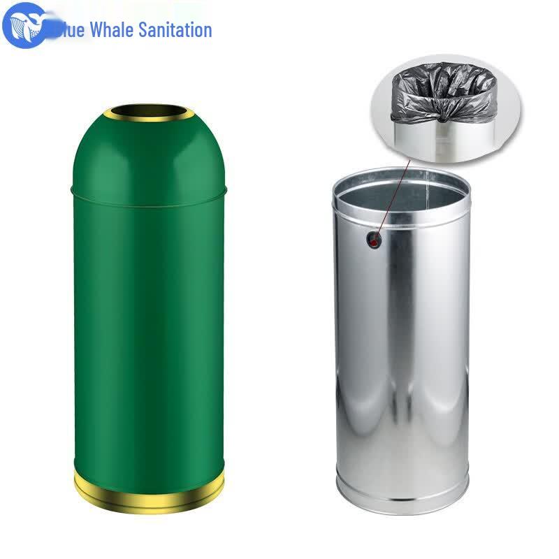 Blue Whale Commercial 35L Stainless Steel Bullet Head Trash Can