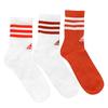 Adidas 3s Cushion Sports Socks Solar Red 3 Pack