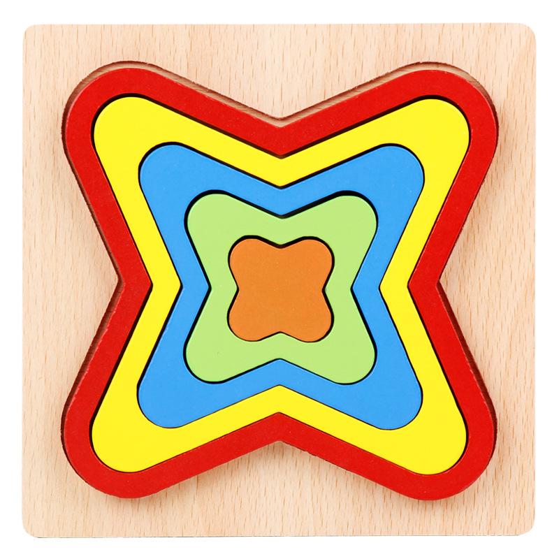 Toddler Puzzles Wooden Toys Montessori Shape Classification Geometric Puzzles Preschool Learning Early Education