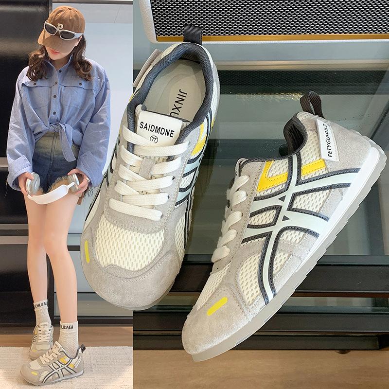 Thick-soled Mesh German Training Shoes Women's 2025 New Summer Versatile Breathable Casual Sports Forrest Gump Shoes Lightweight Dad Shoes