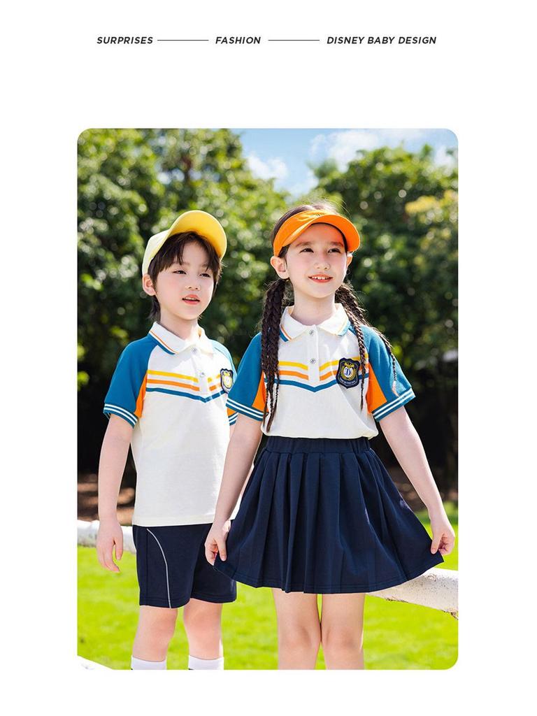 First-Grade Spring & Autumn School Uniform Set: Kindergarten Sportswear, Three-Piece